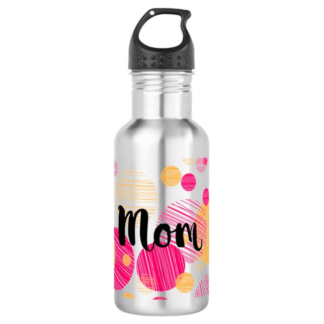 Trendy Mum Polka-Dot Pattern 710 Ml Water Bottle (Front)