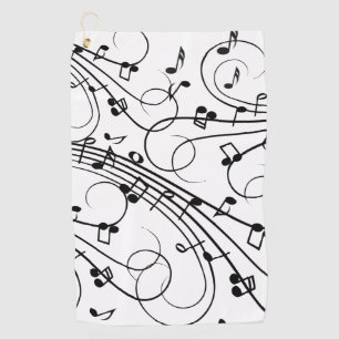 Trendy Music Design Golf Towel