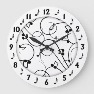 Trendy Music Design Wall Clock