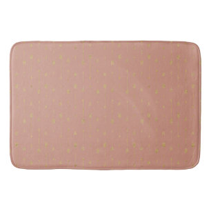 Trendy Muted Clay & Gold Boho Arrows  Bath Mat