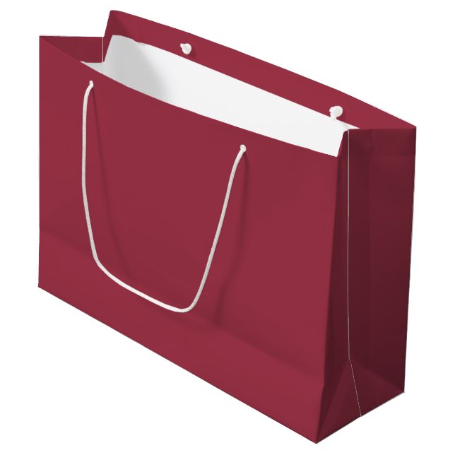 Trendy Muted Red  Large Gift Bag (Front Angled)