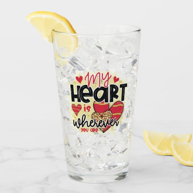 Trendy My Heart Valentines Day Glass (Front Ice)