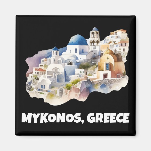 Trendy Mykonos Greece Vintage Travel  Magnet (Front)