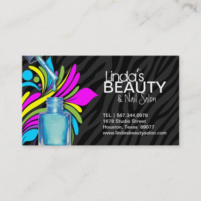 TRENDY NAIL SALON BUSINESS CARD (Front)