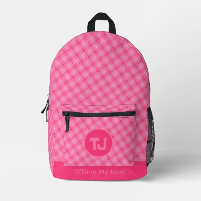 Trendy Name Preschool Backpack For Players (Front)
