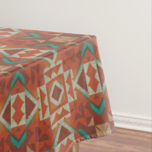 Trendy Native American Indian Tribe Mosaic Pattern Tablecloth