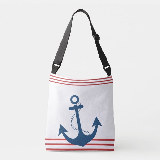 Trendy Nautical Design Crossbody Bag (Front)