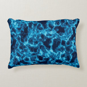 Trendy Navy Blue Abstract Pattern Decorative Cushion