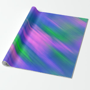 Trendy Neon Bright Blue green pink Abstract  Wrapping Paper