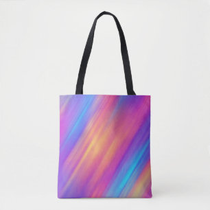 Trendy Neon Bright Blue Pink Yellow Abstract Tote Bag