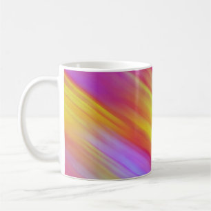 Trendy Neon Bright Red Pink Yellow Abstract Coffee Mug