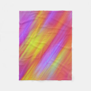 Trendy Neon Bright Red Pink Yellow Abstract Fleece Blanket