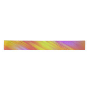 Trendy Neon Bright Red Pink Yellow Abstract Satin Ribbon