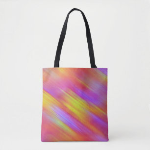 Trendy Neon Bright Red Pink Yellow Abstract Tote Bag