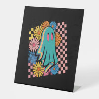 Trendy Neon Floral Ghost Halloween