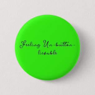 Trendy Neon Green Personalized Circle  6 Cm Round Badge