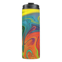 Trendy neon orange red blue yellow green Abstract 