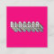 Trendy neon pink 3d typography blogger minimal