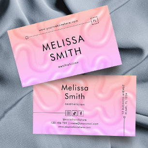 Trendy Neon Pink Lashes Spa Beauty Salon Business Card