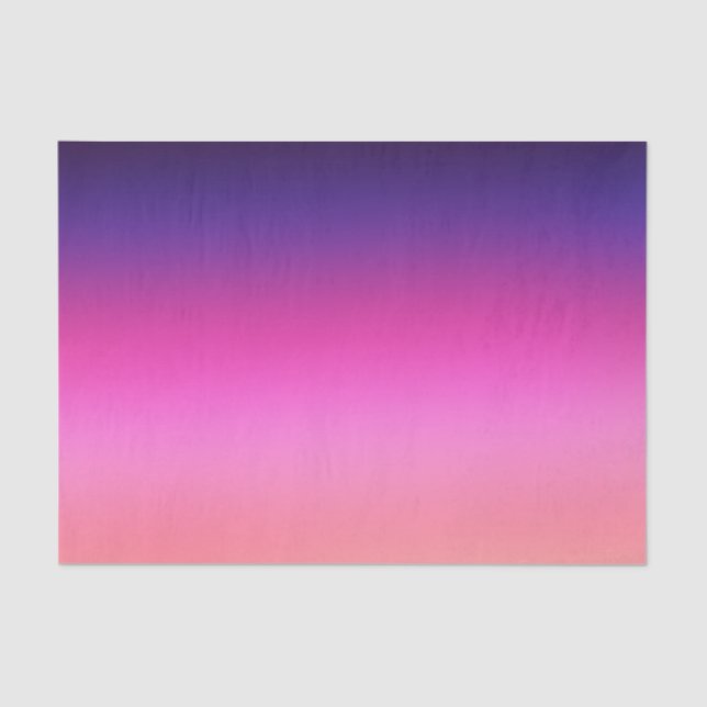 Trendy neon pink purple and light orange gradient  tissue paper (Front)
