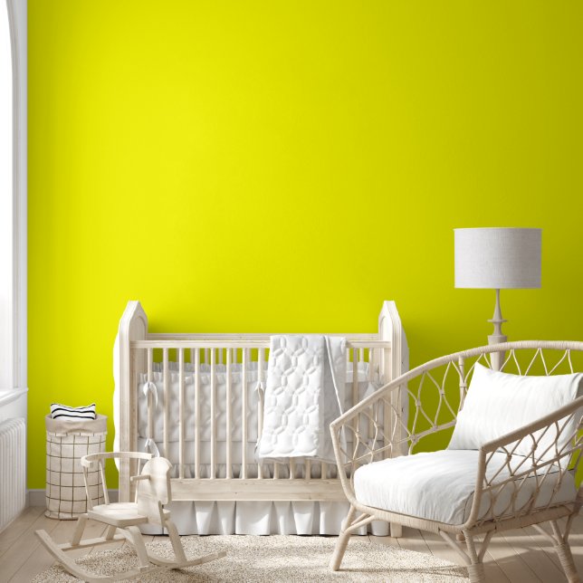 Trendy Neon Yellow Solid Colour | Elegant Wallpaper (Kids)