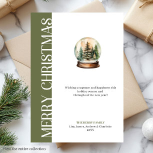 Trendy Neutral Christmas Ball Greeting Template