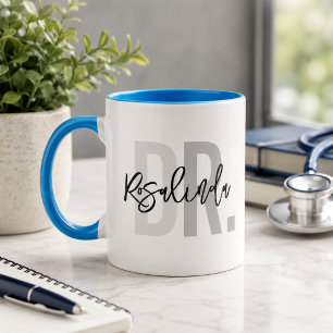 Trendy New Doctor PhD Custom Name Appreciation Gif Mug
