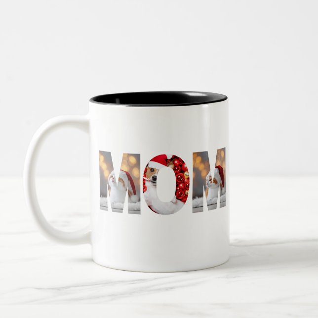 Trendy New Year Glass - Cheers to New Beginnings Two-Tone Coffee Mug (Left)