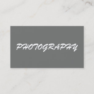 Trendy Nickel Grey Photographer Handwriting Script Business Card