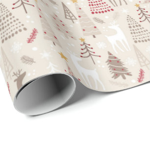 Trendy Nordic Neutral Earth Colours Brown Beige Re Wrapping Paper