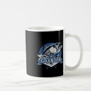 Trendy Number 1 Grandpa Fishing Logo Coffee Mug