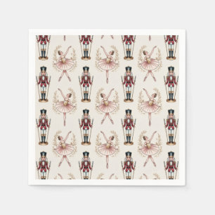 Trendy Nutcracker and Ballerina ballet dancer Napkin