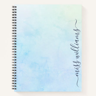 Trendy Ombre Calligraphy Monogram Journal
