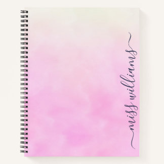 Trendy Ombre Calligraphy Monogram Journal
