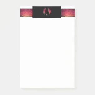 Trendy ombre colourful design monogram post-it notes