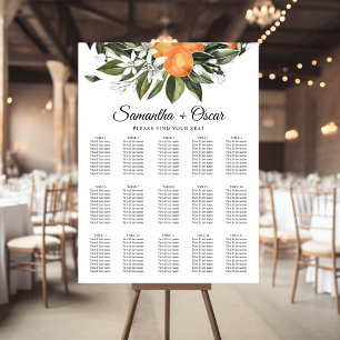Trendy Orange Flowers & Leaf Beauty Frame Poster
