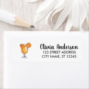 Trendy Orange Juice Return Address Label