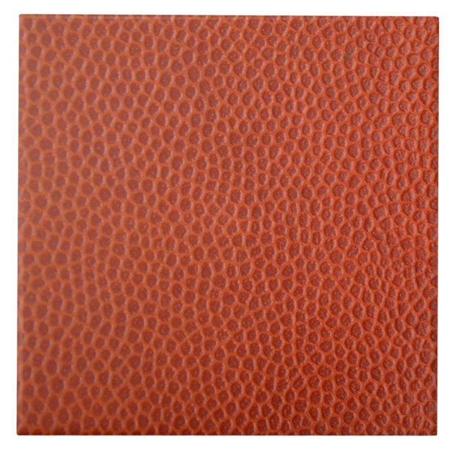 Trendy Orange Leather Ceramic Tile (Front)