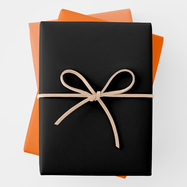 Trendy Orange, Pale Orange & Black Complementary Wrapping Paper Sheet (Trendy Orange, Pale Orange & Black Complementary Wrapping Paper Sheets)