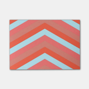 Trendy Orange Shades Large Chevron ZigZag Pattern Post-it Notes