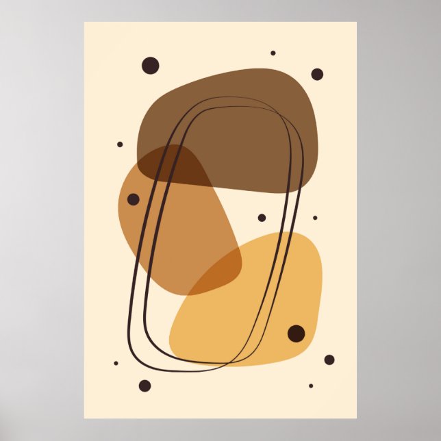 Trendy organic shape poster (Front)