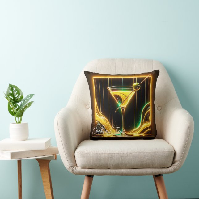 Trendy Party Time Neon Personalised Cushion (Chair)