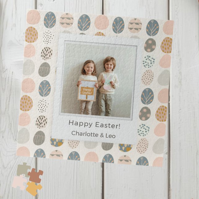 Trendy Pastel Easter Photo Puzzle | Personalized (Creator Uploaded)