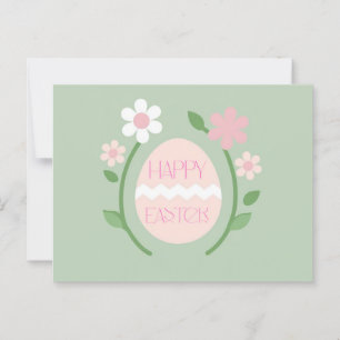 Trendy pastel easter postcard 