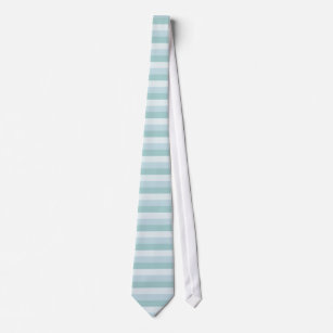Trendy Pastel Light Blue Green Striped Template Tie