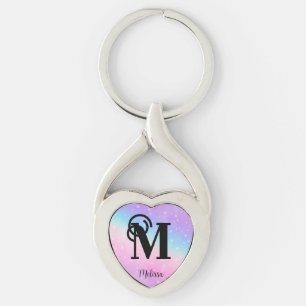 Trendy Pastel Pink and Purple  Key Ring