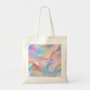 Trendy pastel Pink Blue yellow abstract waves Tote Bag