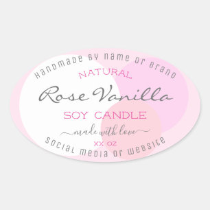 Trendy Pastel Pink Colours Product Packaging Label