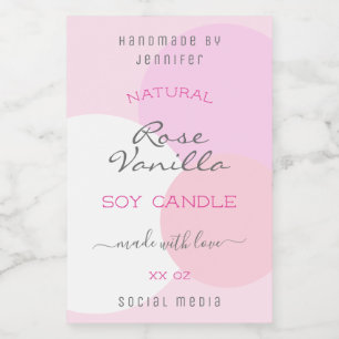 Trendy Pastel Pink Colours Product Packaging Label