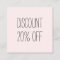 Trendy pastel pink minimalist modern discount card